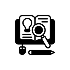 Search of Knowledge icon in vector. illustration