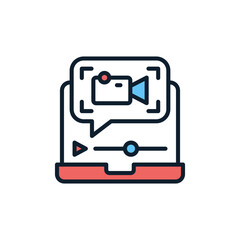 Screen Recording icon in vector. illustration