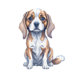 Cute beagle dog created by using generative artificial intelligence tools