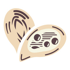 Shellfish concept, Molluscs or crustaceans vector design, Sea Food symbol, Underwater Animals aquatic Common species illustration 