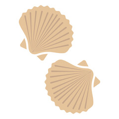 Scallop concept, Pectinidae vector design, Sea Food symbol, Underwater Animals aquatic Common species illustration 