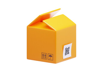 3d rendering of cardboard box illustration, suitable for your project related to shopping, package and shipment or delivery