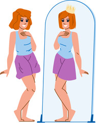 narcissism female vector