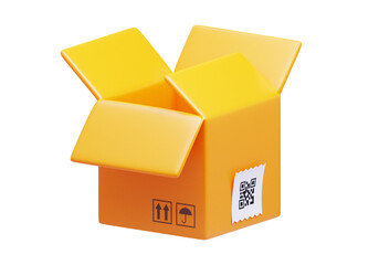 Fototapeta premium 3d rendering of cardboard box illustration, suitable for your project related to shopping, package and shipment or delivery