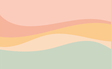Obraz premium Abstract wavy modern background with colored shapes. Trendy fashion template with geometric elements. Simple vector background suitable for social media, mobile app, advertising.