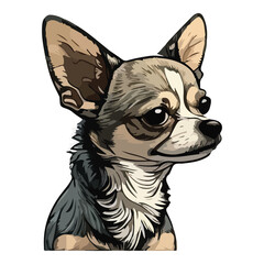 Chihuahua Flat Icon Isolated On White Background