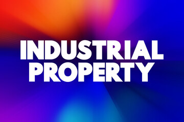 Industrial Property text quote, concept background