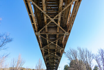 lower part of iron bridge for railroad