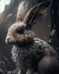 Rabbit, digital art.