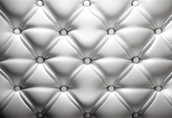 White luxury smooth shiny leather capitone background texture, for wallpaper or header.