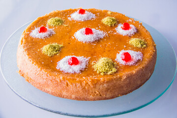 Ramadan Oriental dessert food photography, Photo is selective focus with shallow depth of field. Taken at Cairo Egypt