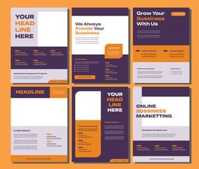 Corporate Business Flyer poster pamphlet brochure cover design layout background, two colors scheme, vector template in A4 size