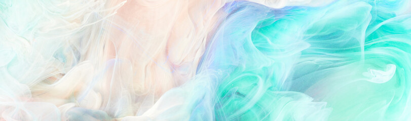 Multicolored contrast liquid art background. Paint ink explosion, abstract smoke mock-up