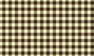 Yellow brown plaid background. Vector illustration. Fabric pattern.