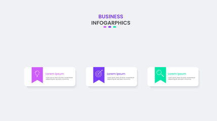 Presentation business infographic template with 3 Options.