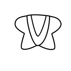 shirt collar line icon