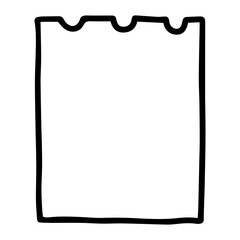 Blank Paper Line Art