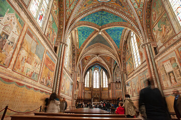 Obraz premium Oberkirche der Kirche San Francesco, Assisi, Italien
