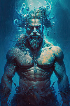 Oceanic God/Neptune/Poseidon Generative AI