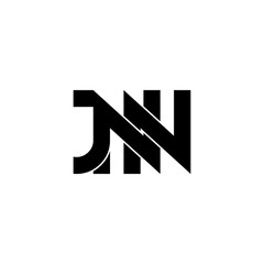 jnn lettering initial monogram logo design