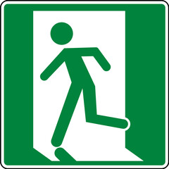 Emergency Exit Symbol (Left) Sign