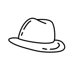 bowler hat line icon