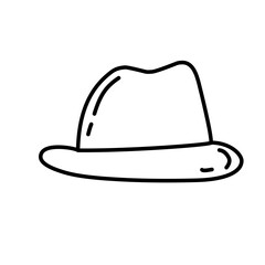 bowler hat line icon