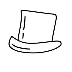 bowler hat line icon