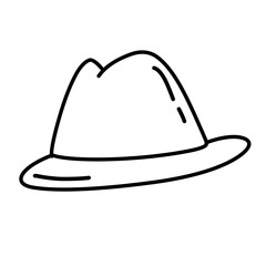 bowler hat line icon