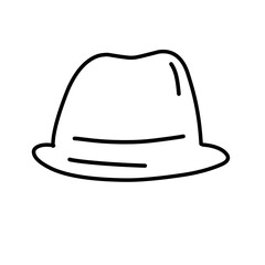 bowler hat line icon
