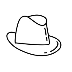 bowler hat line icon