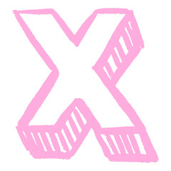 alphabet letter X chalkboard for kids education