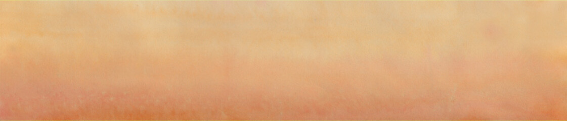 Fototapeta premium abstract orange background with watercolour shading on paper, banner