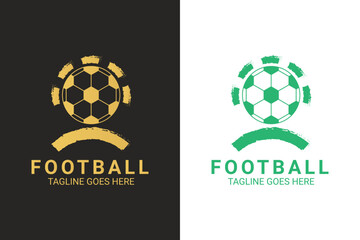 Obraz premium Set of soccer Logo or football club sign Badge. Football logo with shield background vector design