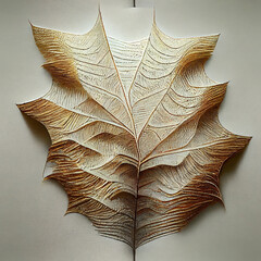 leaf on black