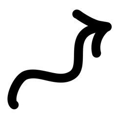 Hand drawn arrow mark cursor illustration