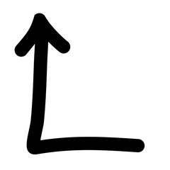 Hand drawn arrow mark cursor illustration