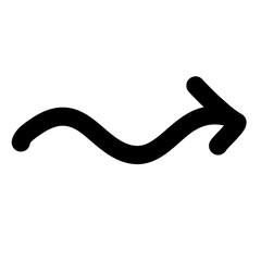 Hand drawn arrow mark cursor illustration