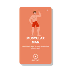 muscular man vector