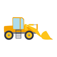 Special machines for construction work. Forklifts, concrete mixer, cranes, excavators, tractors, bulldozers, trucks