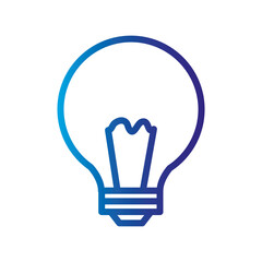 png image of light bulb icon in lines with transparent background