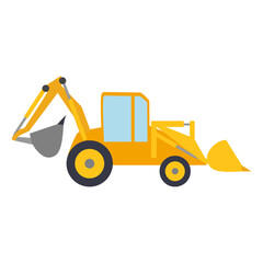 Obraz na płótnie Canvas Special machines for construction work. Forklifts, concrete mixer, cranes, excavators, tractors, bulldozers, trucks