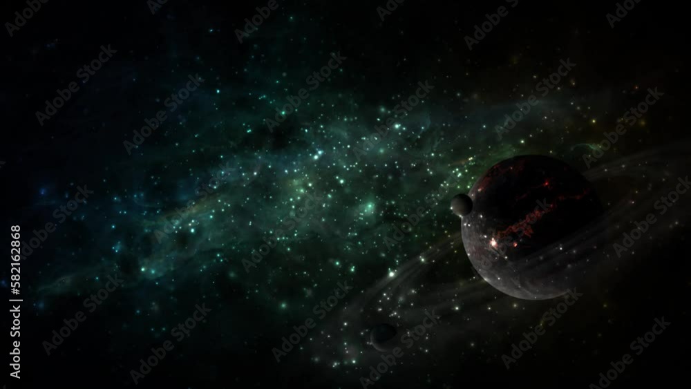 Canvas Prints abstract space galaxy with stars and constellations futuristic with glow effect, abstract background