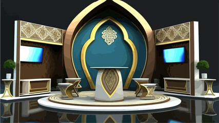 ISLAMIC BACKGROUND BOOTH STAGE FOR RAMADAN EID