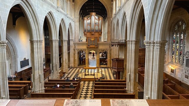interior of church in oxford england
