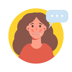 The concept of a secretive with a zipped mouth. Keeping mouth should keeping secrets because of censorship
