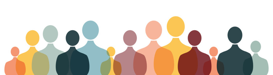 Silhouettes of people.