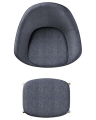 Top view of Armchair with Ottoman