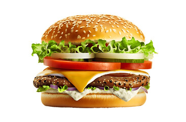 burger isolated on transparent background
