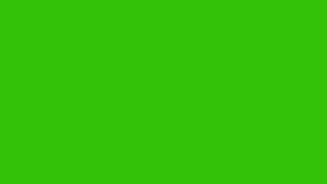 Cartoon water liquid transition animation on green screen. Cartoon water liquid animation with key color. Chroma color. 4K video